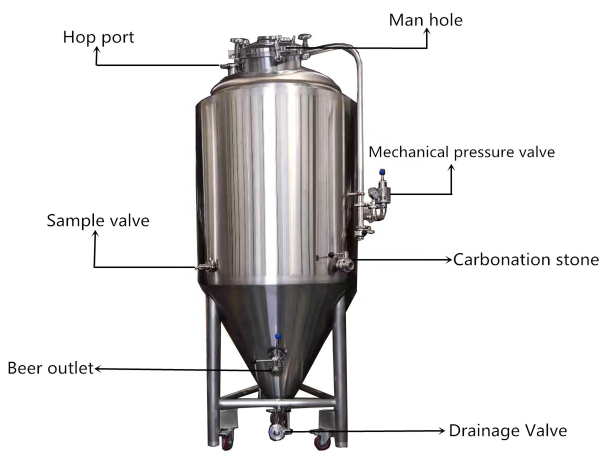 Cheap low price 5000L beer fermentation tanks jacketed fermenter supplier ZXF